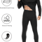 Mens Thermal Underwear Set Long Sleeve Top and Bottom