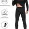 Mens Thermal Underwear Set Long Sleeve Top and Bottom