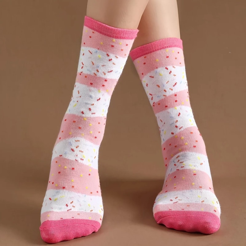 Ice Cream Pattern Unisex Novelty Socks 1 Pair 3