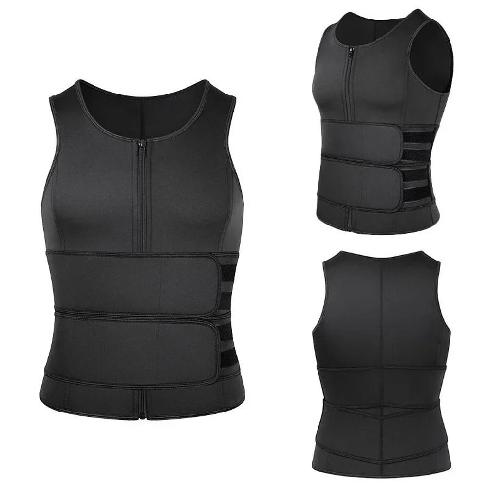 Mens Compression Waist Trainer Vest For Workout And Slimming 8