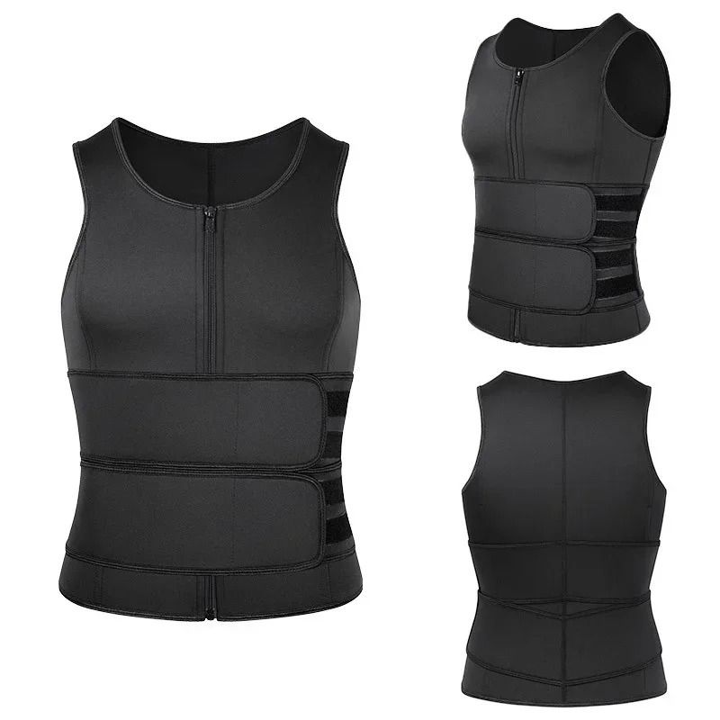 Mens Compression Waist Trainer Vest For Workout And Slimming 8
