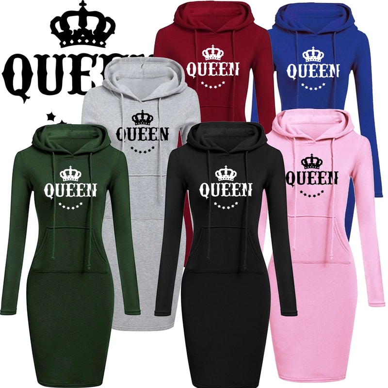 Womens Slim Hoodie Dress With Long Sleeves And Casual Fit 0