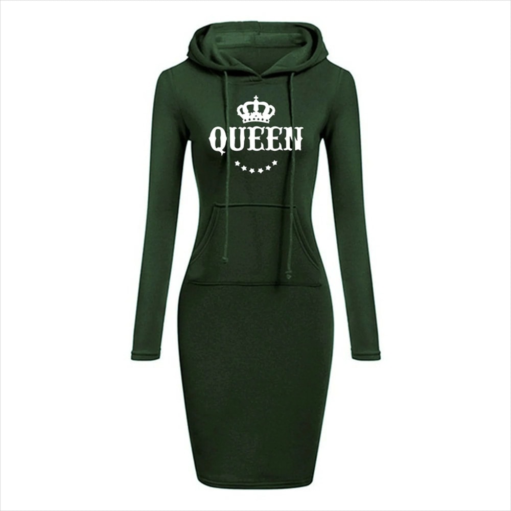 Womens Slim Hoodie Dress With Long Sleeves And Casual Fit 9