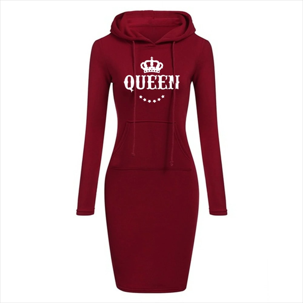 Womens Slim Hoodie Dress With Long Sleeves And Casual Fit 11