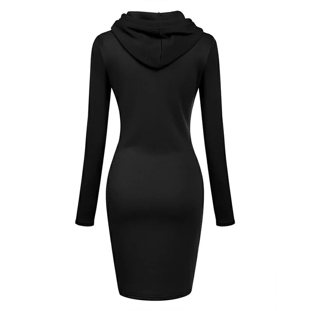 Womens Slim Hoodie Dress With Long Sleeves And Casual Fit 1