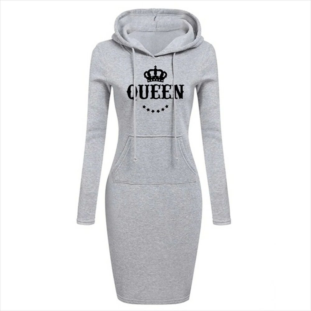 Womens Slim Hoodie Dress With Long Sleeves And Casual Fit 6