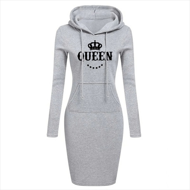 Womens Slim Hoodie Dress With Long Sleeves And Casual Fit 6