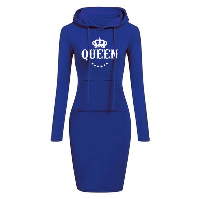 Womens Slim Hoodie Dress With Long Sleeves And Casual Fit 8