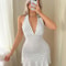 Womens Halter Backless Casual Party Dress 3