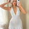 Womens Halter Backless Casual Party Dress 6