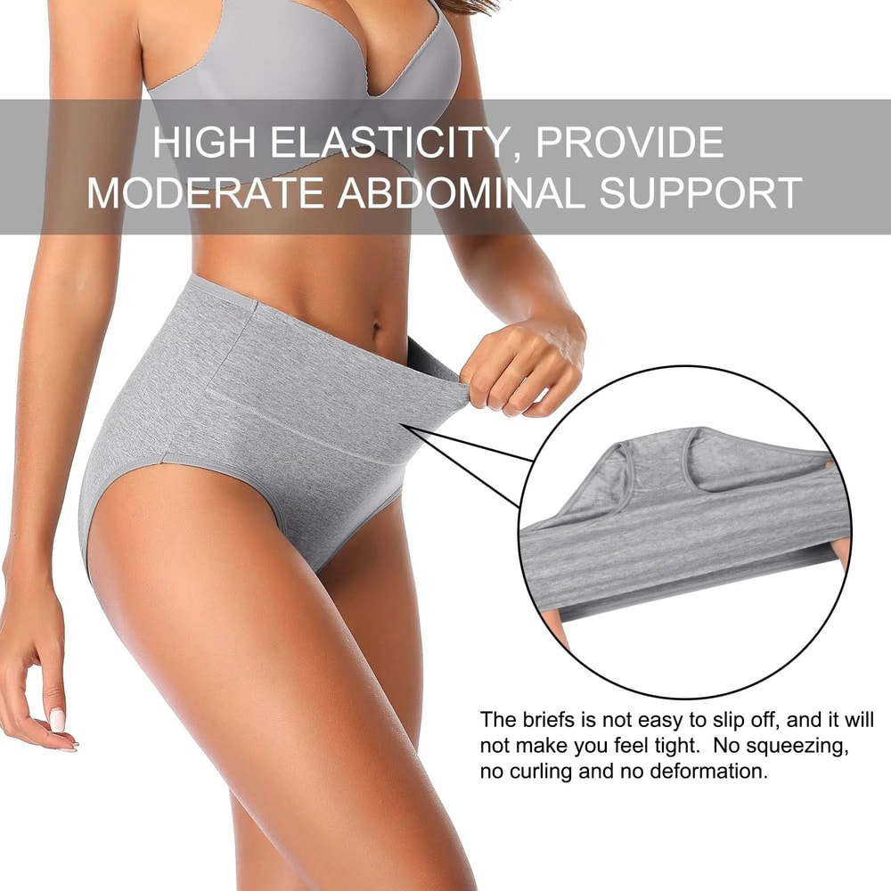High Waist Cotton Panties For Women 4 Piece Slimming Comfort Set 2
