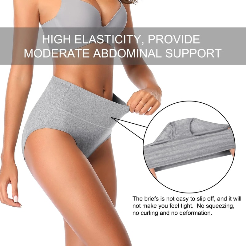 High Waist Cotton Panties For Women 4 Piece Slimming Comfort Set 2