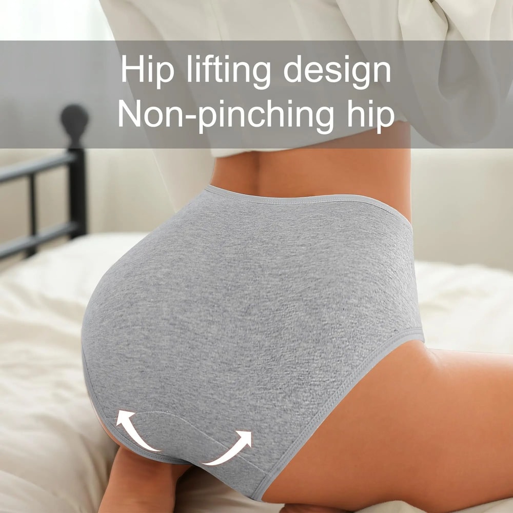 High Waist Cotton Panties For Women 4 Piece Slimming Comfort Set 4