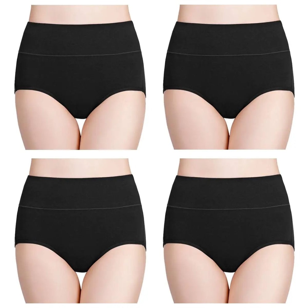 High Waist Cotton Panties For Women 4 Piece Slimming Comfort Set 9