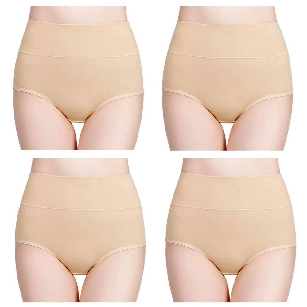 High Waist Cotton Panties For Women 4 Piece Slimming Comfort Set 10