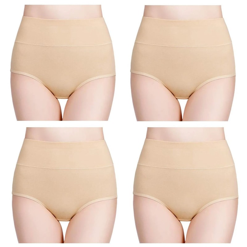 High Waist Cotton Panties For Women 4 Piece Slimming Comfort Set 10