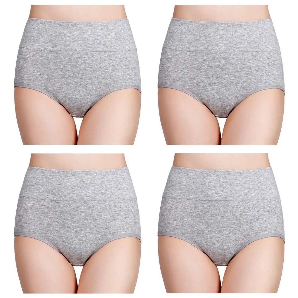 High Waist Cotton Panties For Women 4 Piece Slimming Comfort Set 12