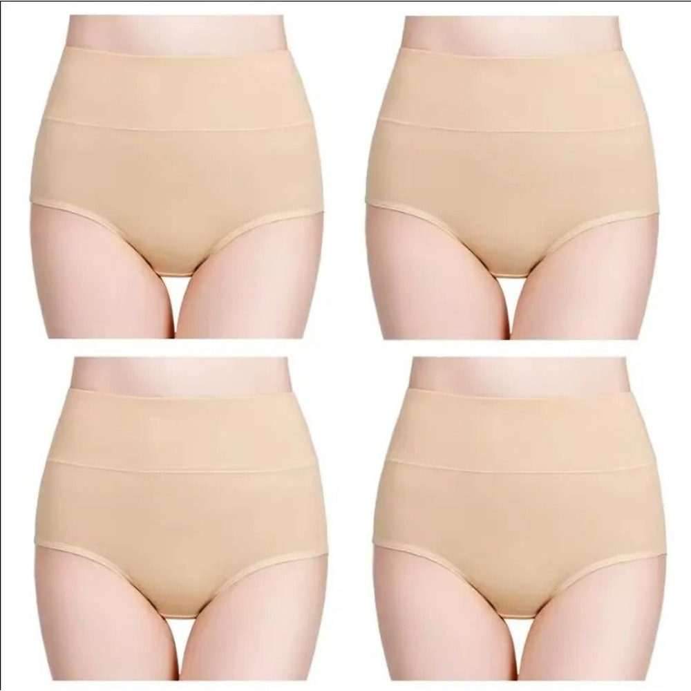 High Waist Cotton Panties For Women 4 Piece Slimming Comfort Set 13
