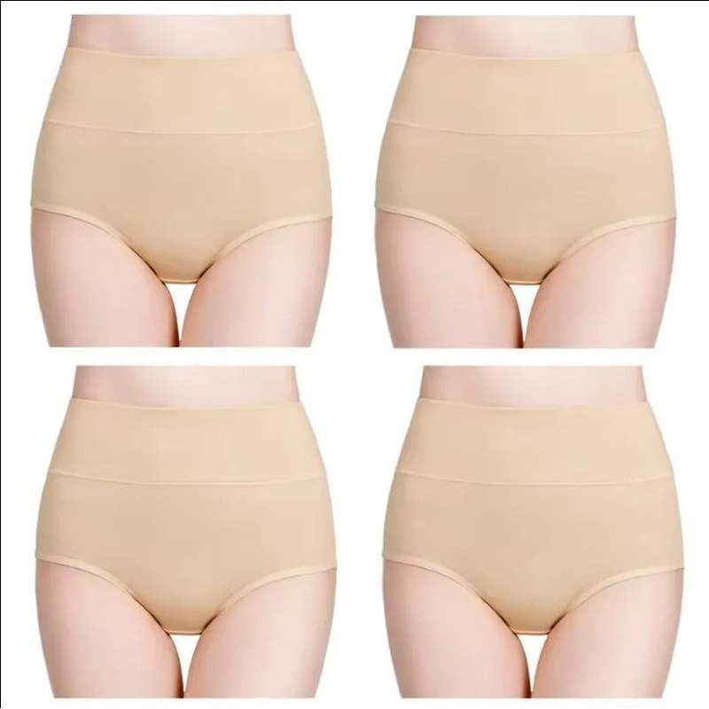 High Waist Cotton Panties For Women 4 Piece Slimming Comfort Set 13