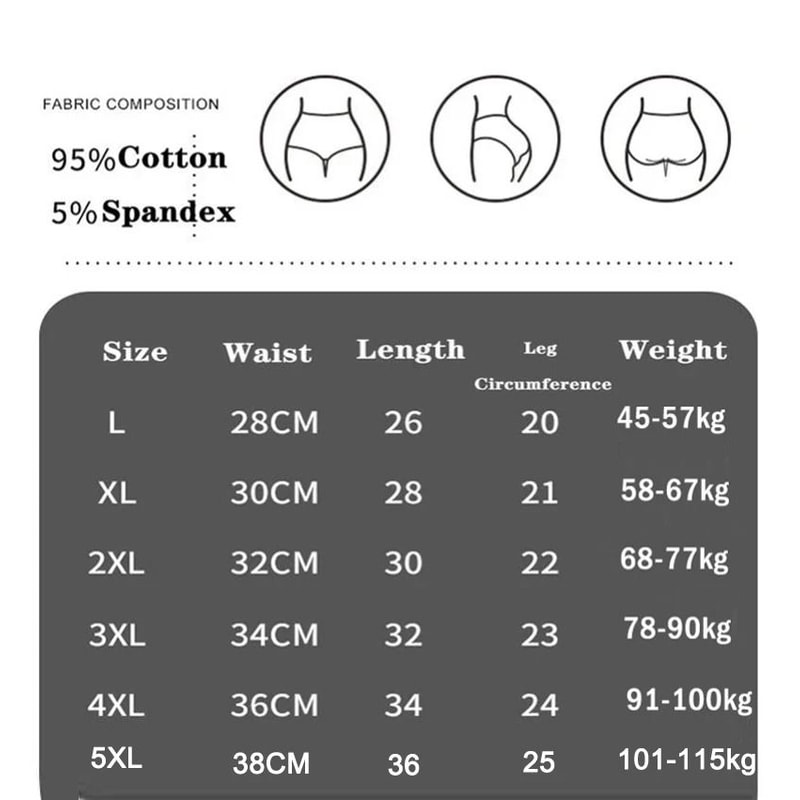 High Waist Cotton Panties For Women 4 Piece Slimming Comfort Set 6