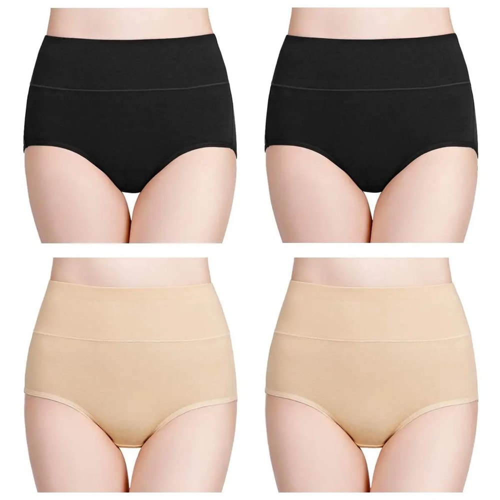 High Waist Cotton Panties For Women 4 Piece Slimming Comfort Set 7