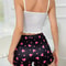 Womens Pink Heart Pajama Set With Camisole And Shorts 1