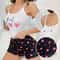 Womens Pink Heart Pajama Set With Camisole And Shorts 4