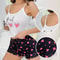 Womens Pink Heart Pajama Set With Camisole And Shorts 4
