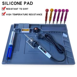 silicone soldering mat with heat insulation and magnetic work areas