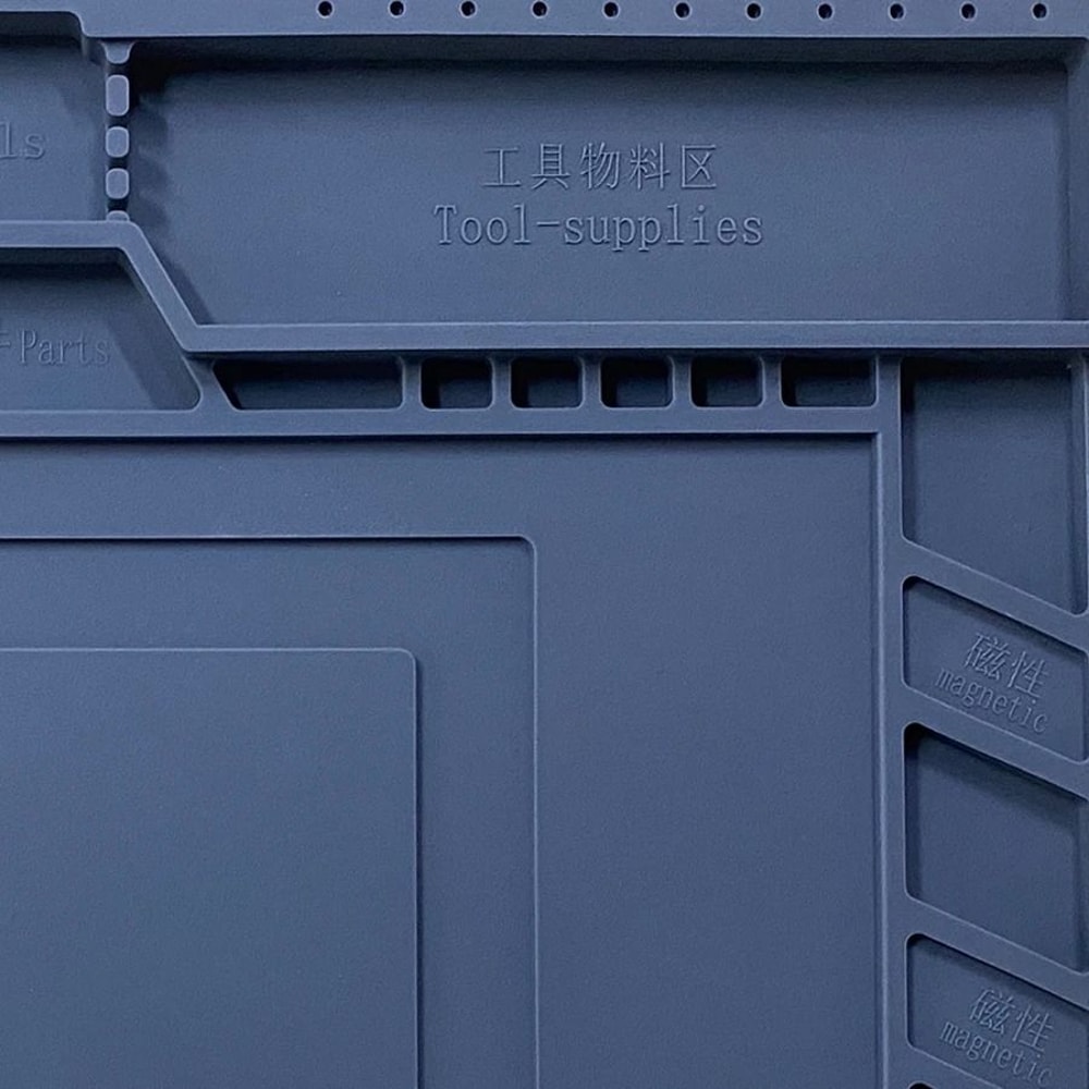 Silicone Soldering Mat With Heat Insulation And Magnetic Work Areas 1