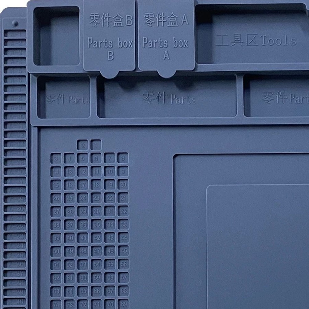 Silicone Soldering Mat With Heat Insulation And Magnetic Work Areas 2