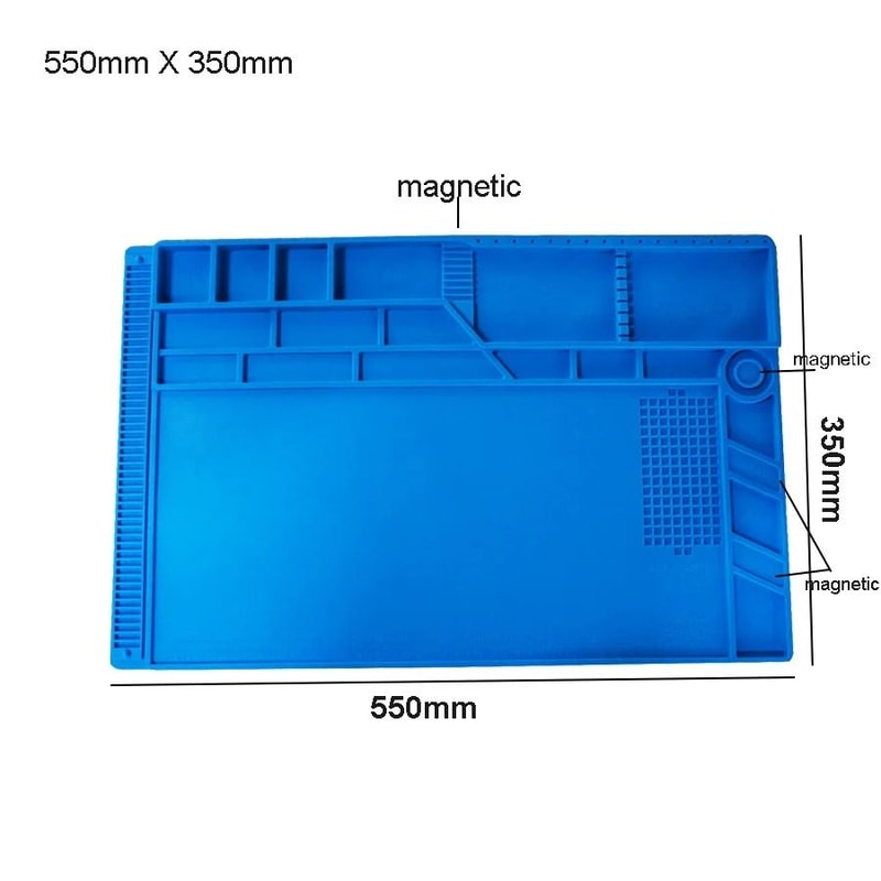 Silicone Soldering Mat With Heat Insulation And Magnetic Work Areas 12