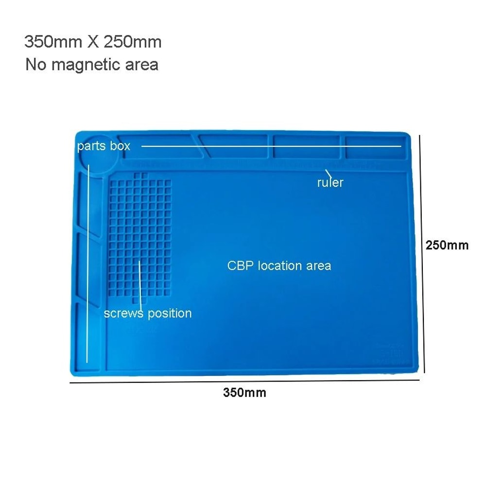 Silicone Soldering Mat With Heat Insulation And Magnetic Work Areas 7