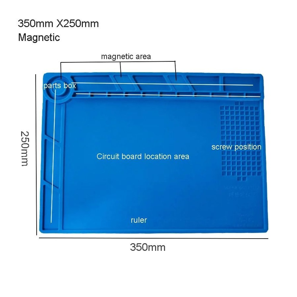 Silicone Soldering Mat With Heat Insulation And Magnetic Work Areas 8