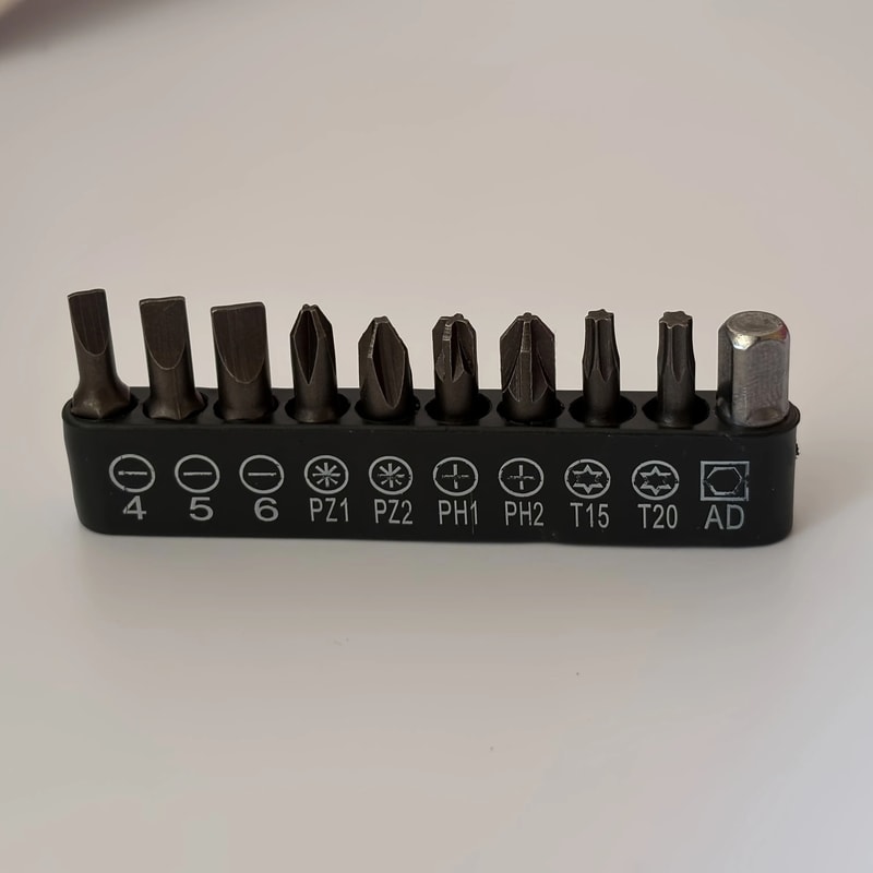 Mini Ratchet Screwdriver Set With 14 Inch Forward And Reverse Drive And 10 S2 Steel Bits 6