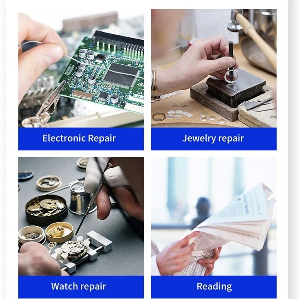 LED Headband Magnifier With Interchangeable Lenses For Hands Free Work 1