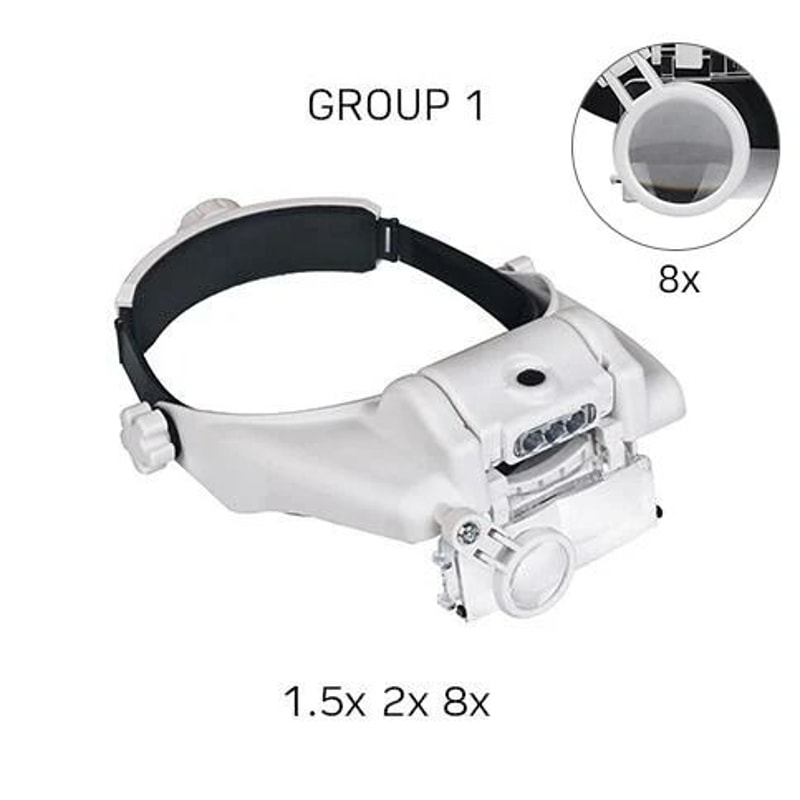 LED Headband Magnifier With Interchangeable Lenses For Hands Free Work 6