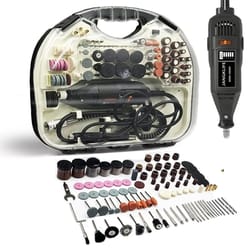 electric mini drill and rotary tool kit with variable speed for engraving, grinding, and polishing