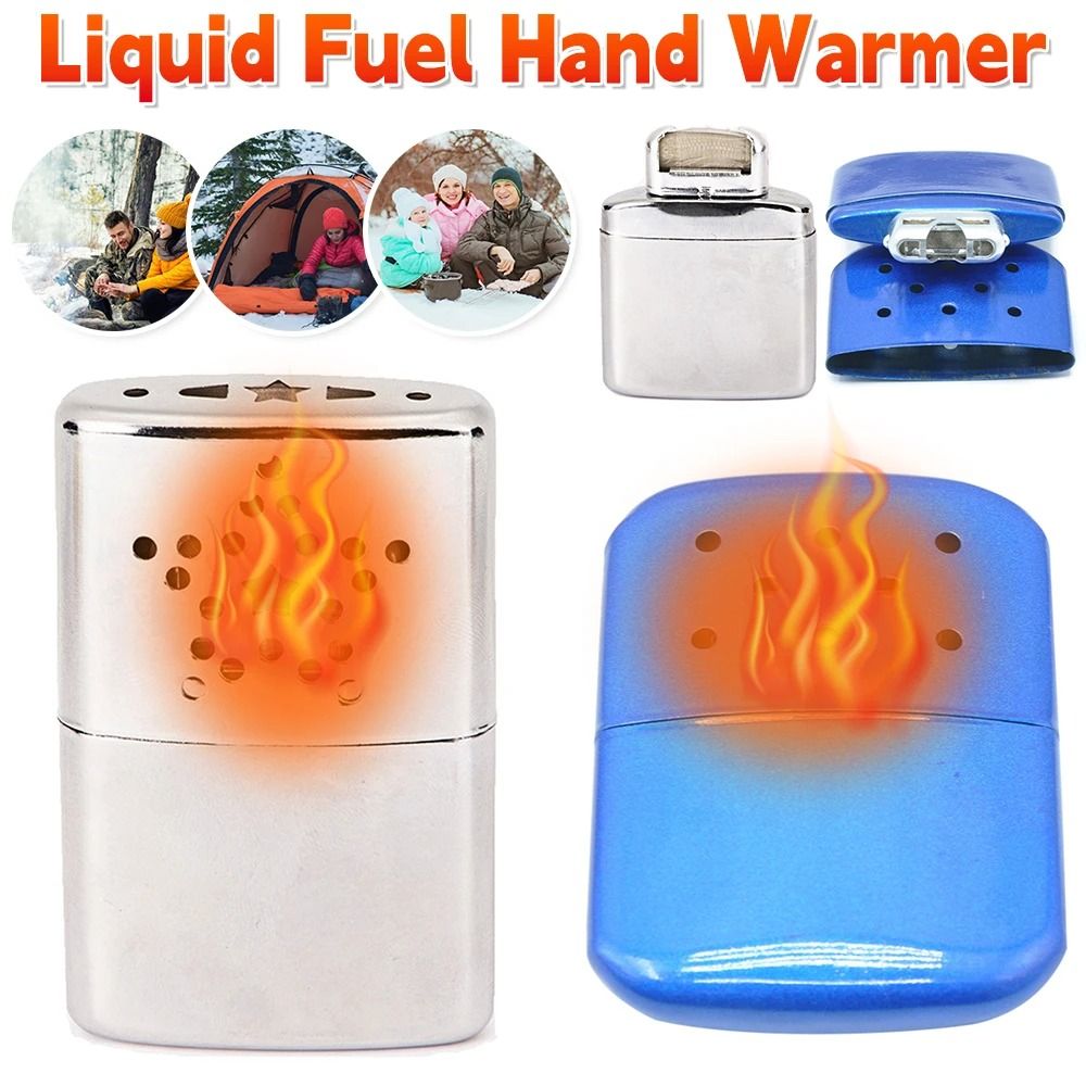 Reusable Liquid Fuel Hand Warmer Portable Metal Pocket Heater 0