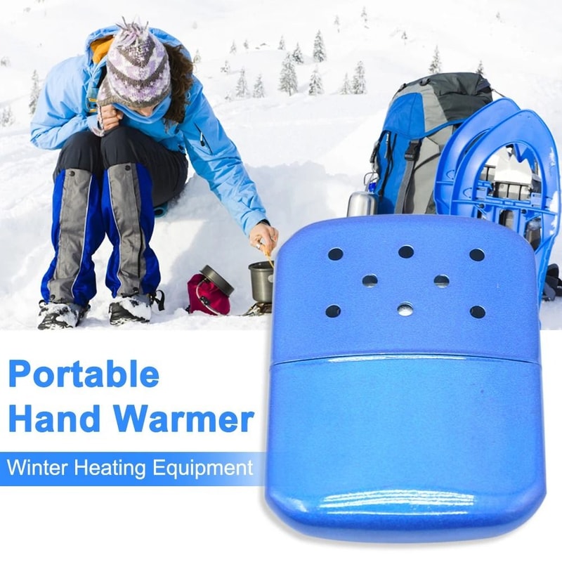 Reusable Liquid Fuel Hand Warmer Portable Metal Pocket Heater 2
