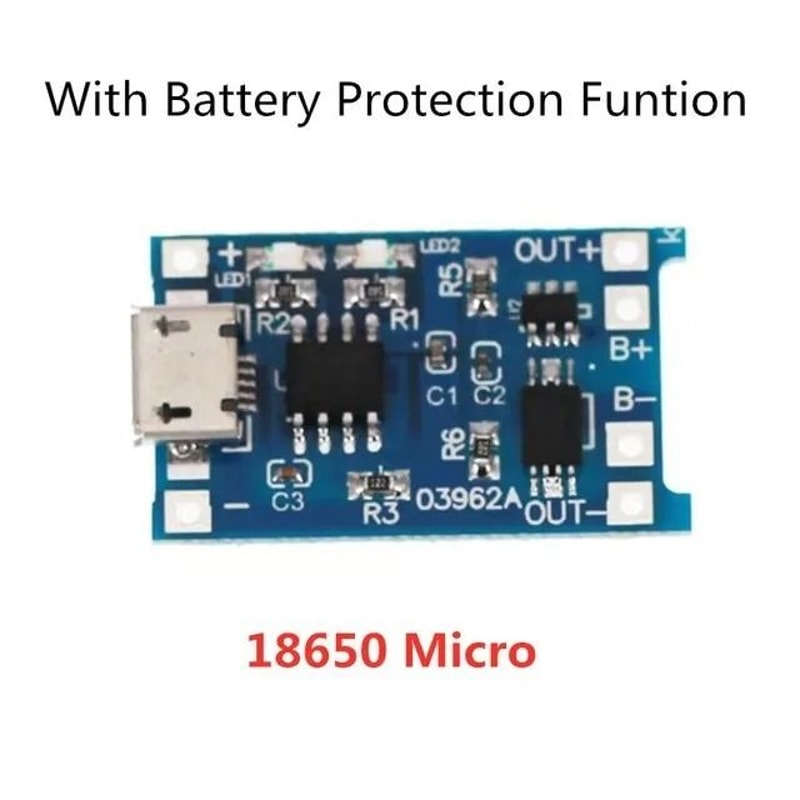 18650 Lithium Battery Charger Module 5V 1A With Protection 8