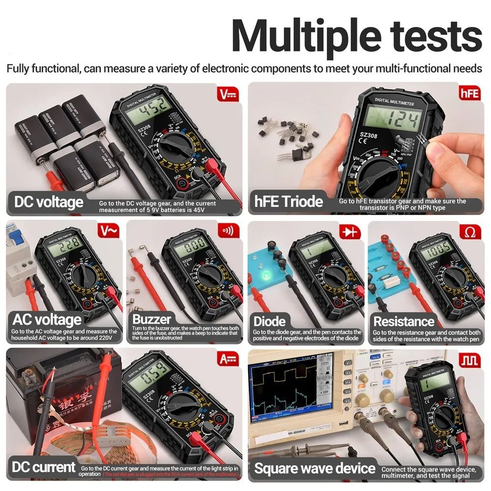 Digital Multimeter AC DC Voltage And Current Tester 3