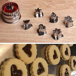 pastry and cookie cutter set 7 piece aluminum baking mold kit