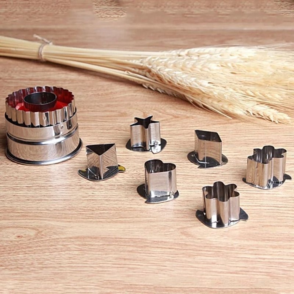 Pastry And Cookie Cutter Set 7 Piece Aluminum Baking Mold Kit 5