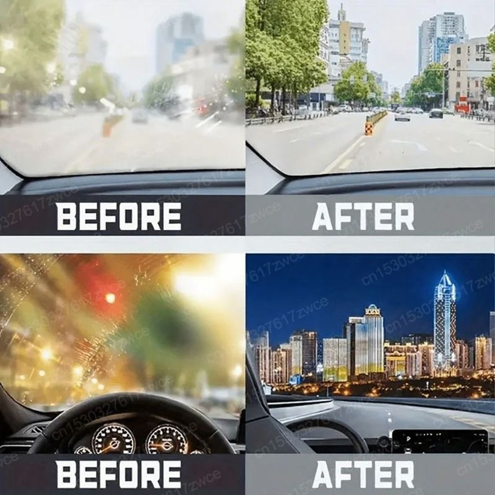 Car Glass Polish Coating Kit For Windshield Oil Film Removal And Anti Rain Protection 5