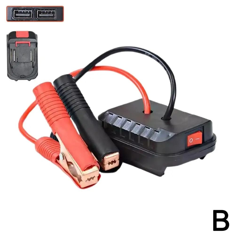 Car Battery Converter Charger Clip Emergency Jump Starter Adapter 8