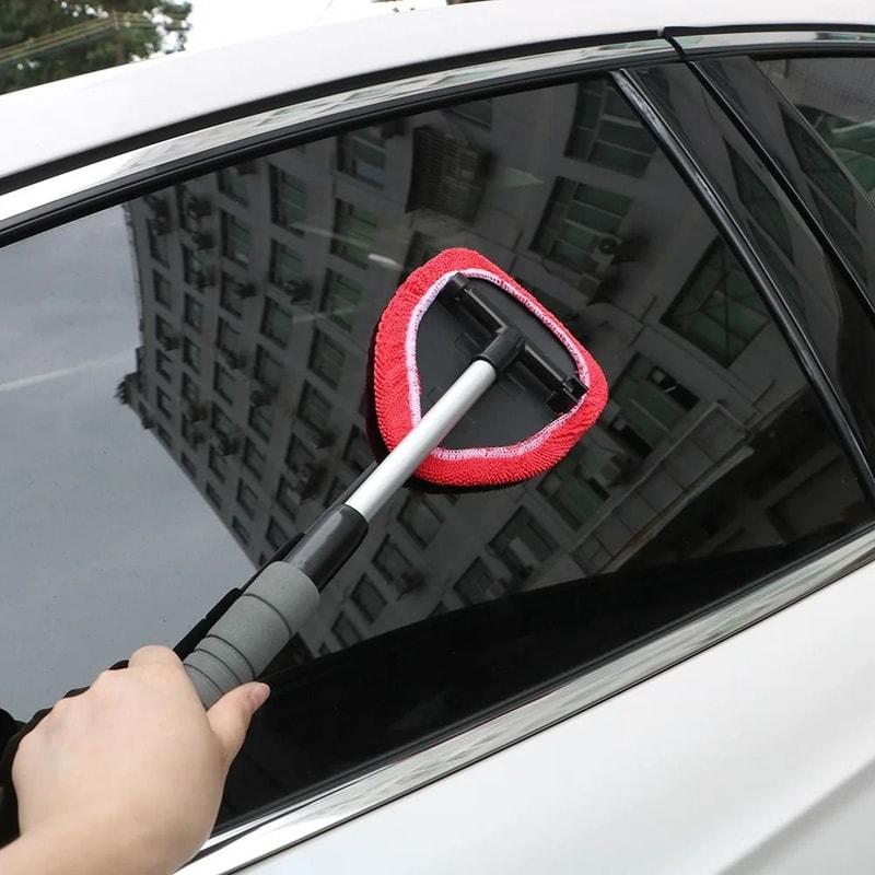 Telescopic Car Windshield Cleaning Brush With Microfiber Head 5