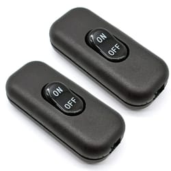 inline cord switch set black ac 250v 6a on off rocker for lamps and appliances