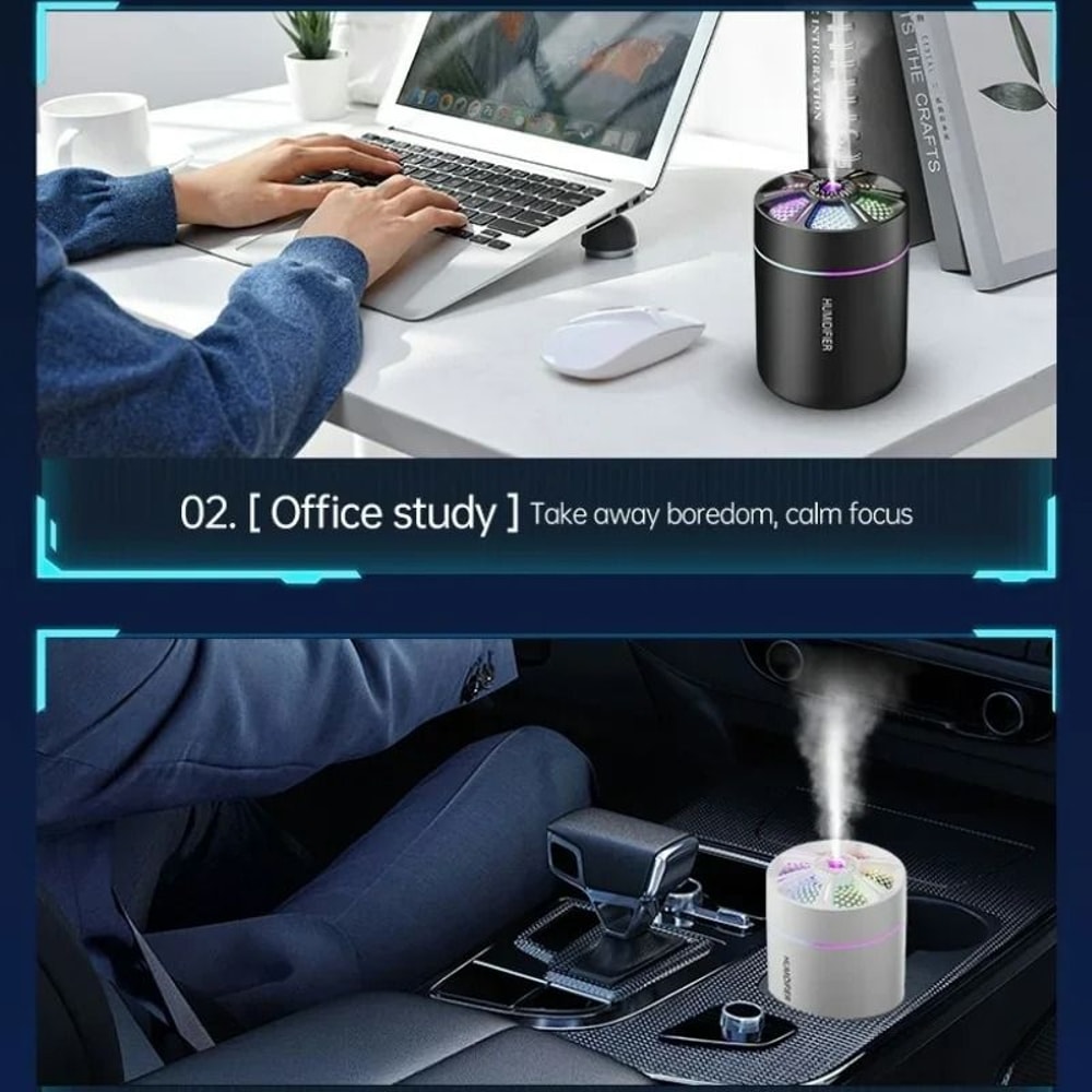 Air Humidifier 180ML Aroma Diffuser With Colorful Lights For Home And Car 5