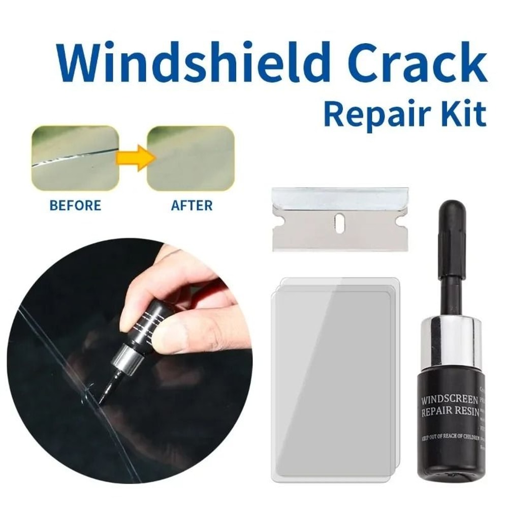 Car Windshield Crack Repair Kit Glass Curing Resin For DIY Chip And Scratch Restoration 5